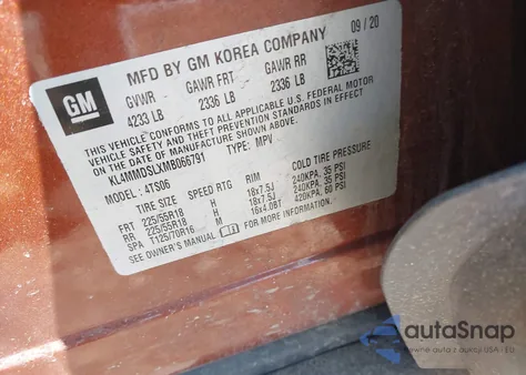 2021 Buick Encore Gx Fwd Select from USA, damaged, VIN KL4MMDSLXMB066791